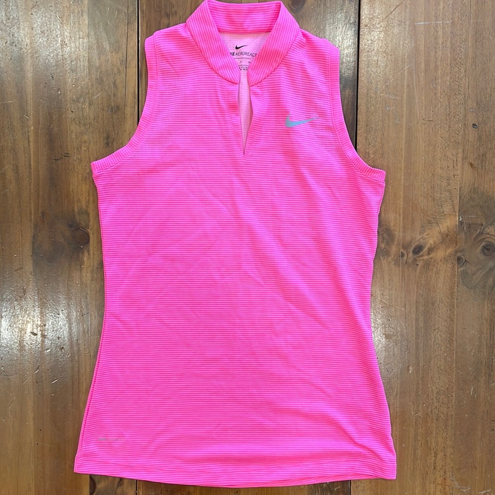 Nike pink golf polo